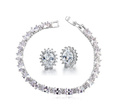 Kpl713 komplet ślubny, biżuteria ślubna z cyrkoniami k599/491 b599/493