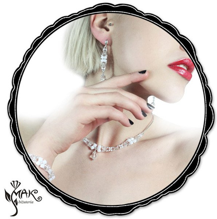 BR513, biżuteria ślubna, BRANSOLETKA SWAROVSKI ELEMENTS,