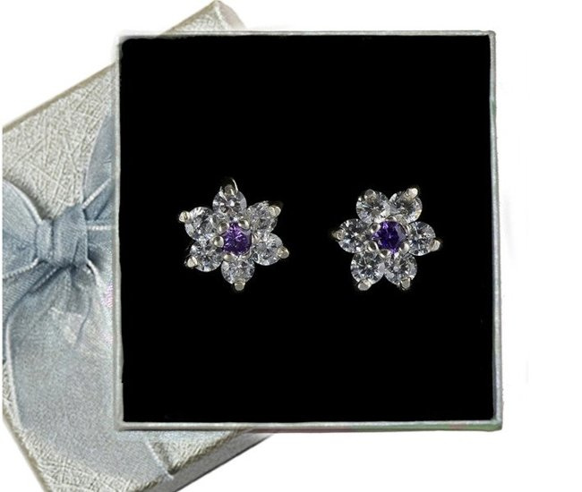 480/165  kolczyki srebrne w kształcie kwiatuszków