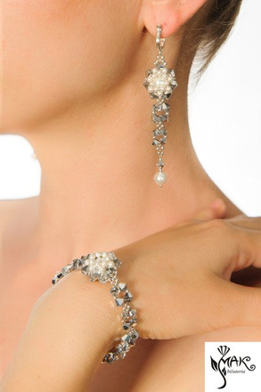 BR533 BRANOLETKA Swarovski ŚLUB srebro 925