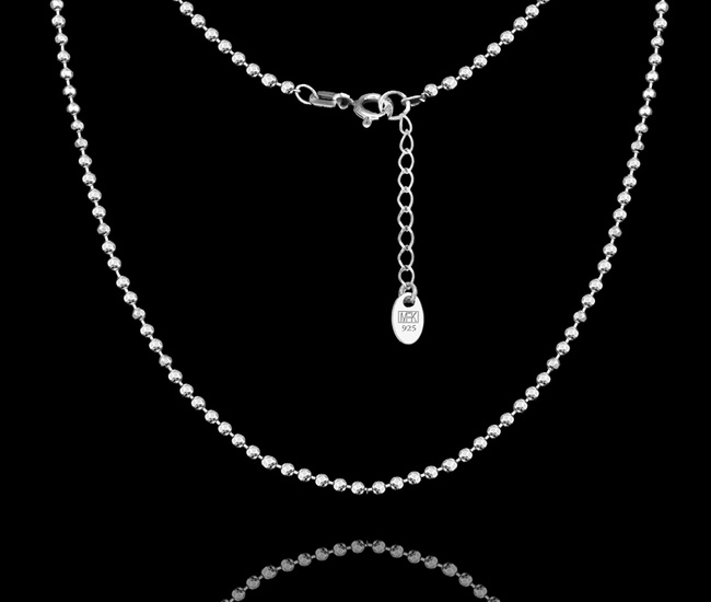 1582/2 Łańcuszek srebrny p. 925 ozdobny kuleczki