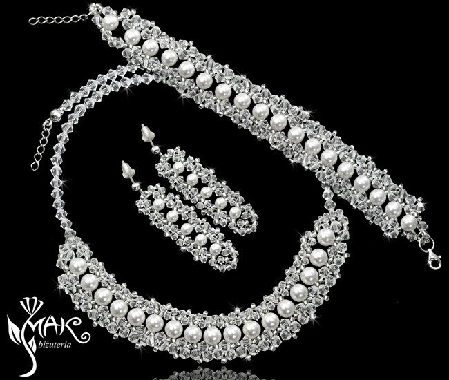 257 komplet biżuteria ślubna, biżuteria na ślub