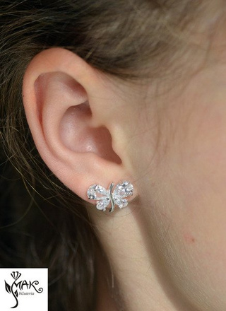 w 480/70 wisiorek srebrny motylki cyrkonie