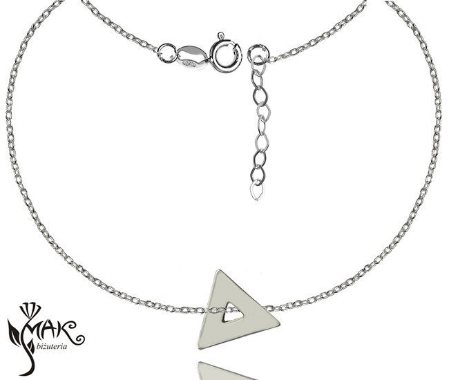 Nk744 naszyjnik celebrytka trójkąt srebro 925