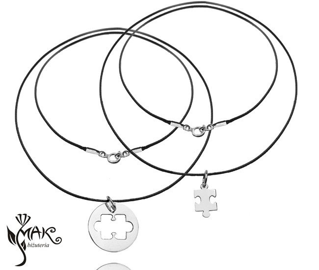 Nk908 NASZYJNIKI Z GRAWEREM  DLA PARY KOMPLET puzzle