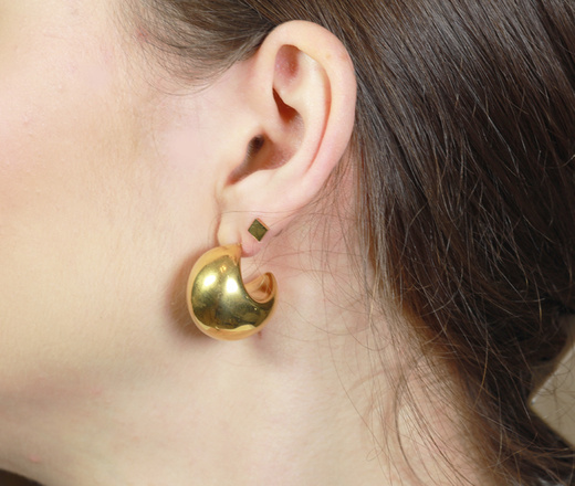 599/1117 Kolczyki dmuchane stalowe sztyfty duże