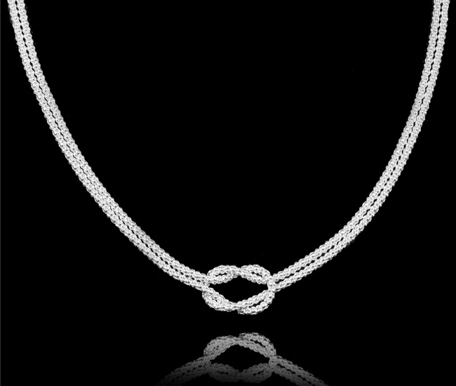 1583 naszyjnik srebrny 925 z węzełkiem