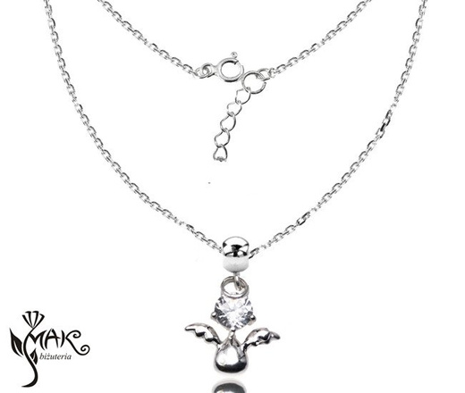 927/3 komplet Swarovski Elements srebro 925 urodziny komunia