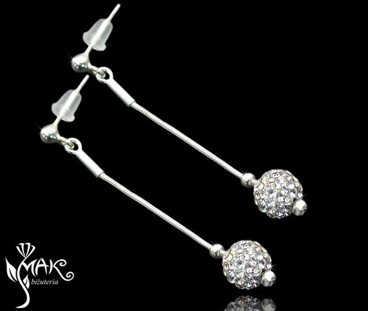 438 Shamballa kolczyki ślubne