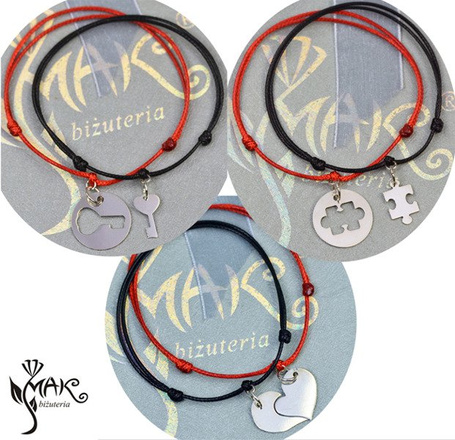 BR908 BRANSOLETKI Z GRAWEREM kółko puzzle