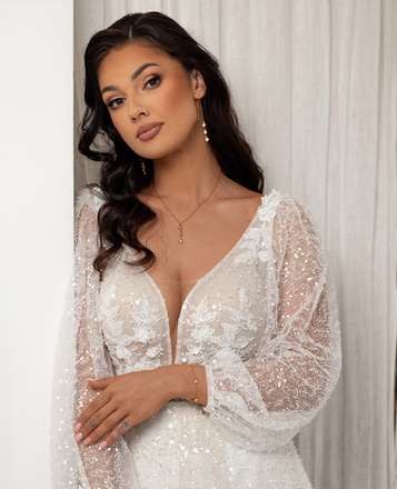 1670 naszyjnik srebro 925 z cyrkoniami na ślub