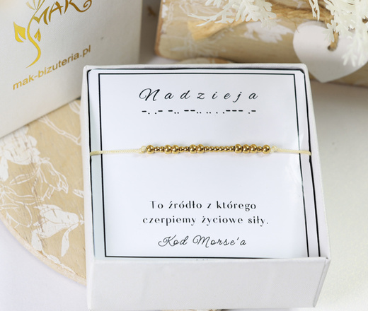 1730/1 bransoletka personalizowana alfabetem Morse'a "Nadzieja"