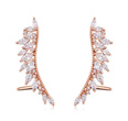 Kol 599/607 KOLCZYKI, różowe złoto, NAUSZNICE z cyrkoniami,