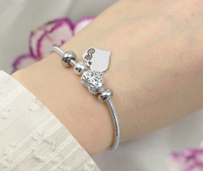 Bransoletka z grawerunkiem beads srebro 925 1839