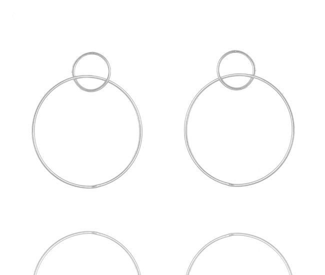 1383/9 kolczyki srebro 925 kółka