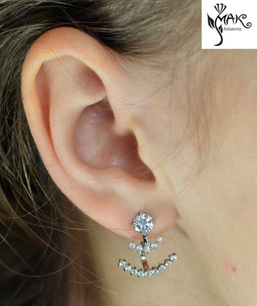 Kol 686/7 KOLCZYKI kryształy białe złoto crystal