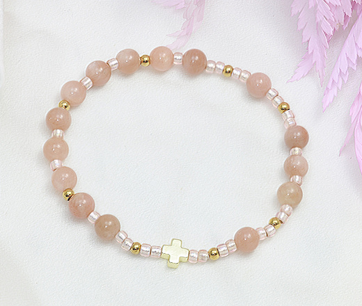  bransoletka różaniec cielista 1888/4