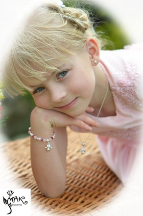 927/3 komplet Swarovski Elements srebro 925 urodziny komunia