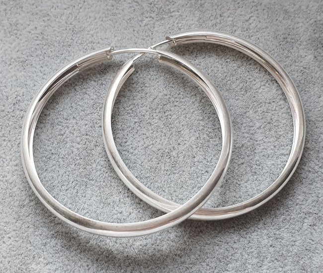 480/406  kolczyki srebrne koła 45 mm