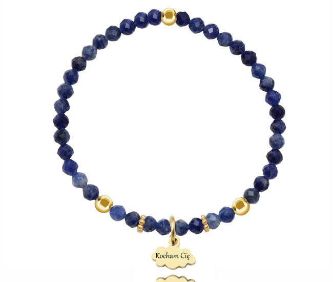 1728/34 bransoletka damska  z grawerem chmurka sodalit