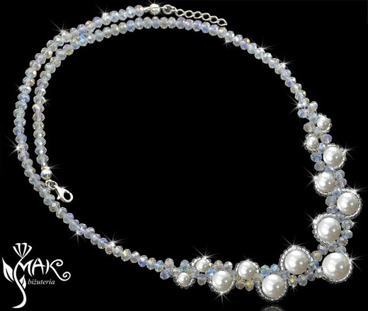 NK424 NASZYJNIK  KRZYSZTAŁY, PEREŁKI Swarovski