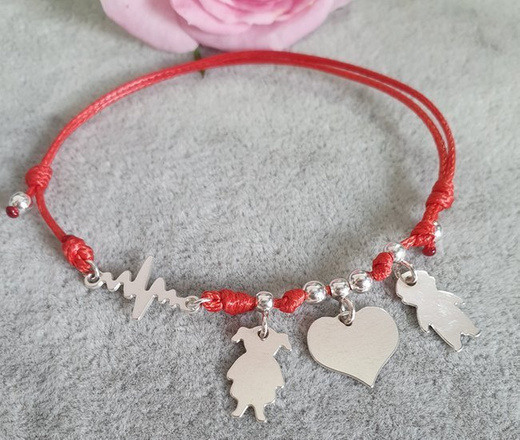 1183 bransoletka grawerowana linia życia srebro 925