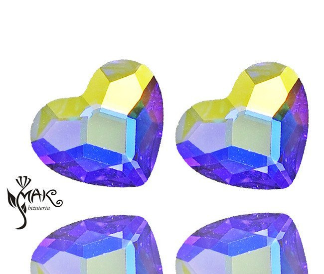 KOL552 KOLCZYKI SWAROVSKI SZTYFT 10 MM crystal ab