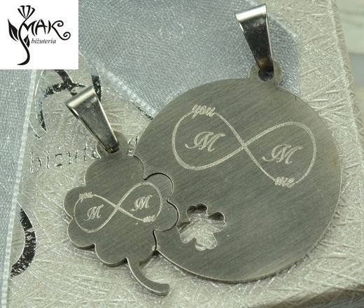 W678 Wisiorki dla zakochanych z grawerem