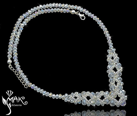 BR423 PIĘKNA BRANSOLETKA KRZYSZTAŁY CAB -ŚLUB