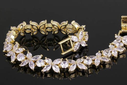 599/927 bransoletka na ślub żółte złoto elegancka