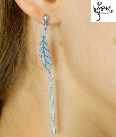 KPL706 biżuteria KOMPLET piórko pudełko z grawerem