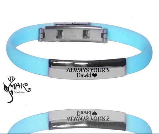 BR345 Komplet BRANSOLETEK Z GRAWEREM DLA PARY