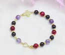  bransoletka różaniec granat ametyst agat 1888/1