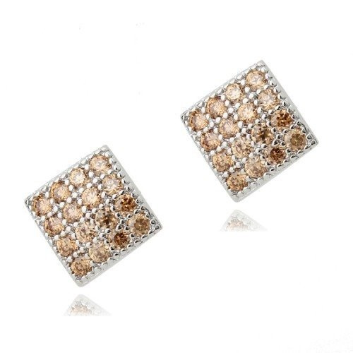 KOL599/269 KOLCZYKI BIAŁE ZŁOTO CYRKONIE