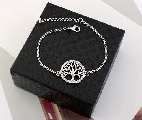 Br 599/697 bransoletka srebrna, drzewko szczęścia