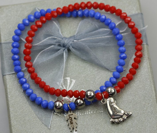 BR974 BRANSOLETKA Z GRAWEREM dziewczynka stal kryształki