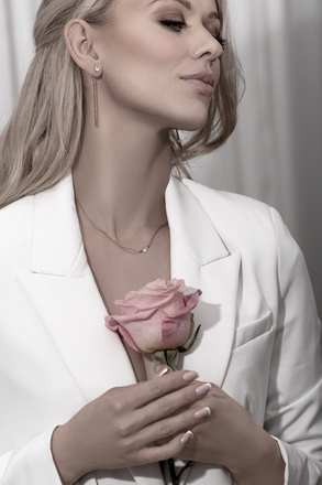 1498 kolczyki srebrne 925 łańcuszki z cyrkonią