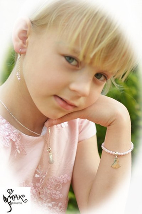 927/1 komplet Swarovski Elements srebro 925 urodziny komunia