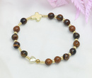  bransoletka różaniec brązowy - tygrysie oko 1888/2