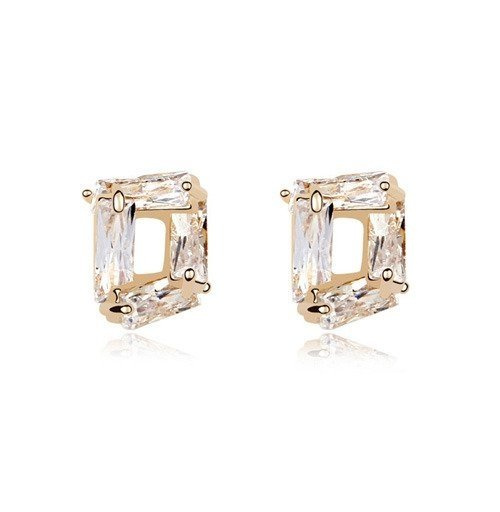 Kol  599/13  kolczyki  kryształy żółte złoto