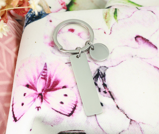 1559/3 brelok do kluczy z Twoim grawerunkiem srebrny kółeczko