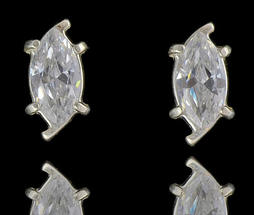 480/157 kolczyki srebrne z błyszczącą cyrkonią