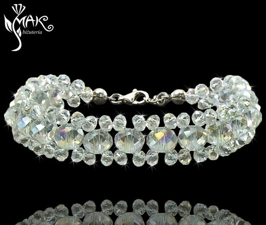 KOL427 PIĘKNE KOLCZYKI KRYSZTAŁY - ŚLUB