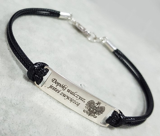 BR752 BRANSOLETKA Z GRAWEREM laser MĘSKA SREBRO 925