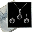 480/246 komplet srebrny z czarnymi cyrkoniami