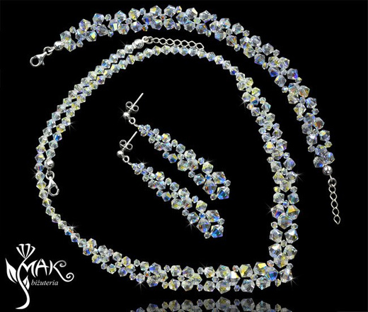 NK 160 CRYSTAL AB NASZYJNIK Z KRYSZTAŁÓW SWAROVSKI ELEMENTS