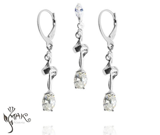 KOL480/14 KOLCZYKI SREBRNE Z CYRKONIĄ