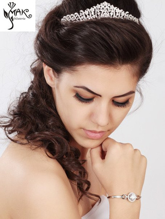 T656/16 OPASKA ŚLUBNA, TIARA, DIADEM