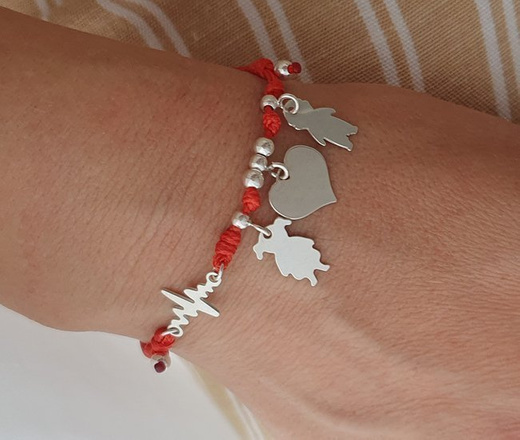 1183 bransoletka grawerowana linia życia srebro 925