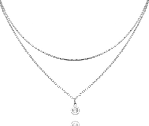 elegancki komplet srebro 925 z cyrkonią 1853